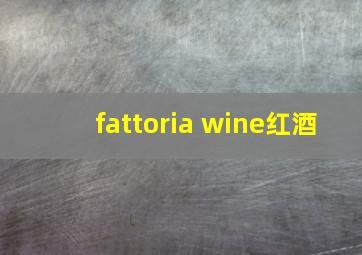 fattoria wine红酒